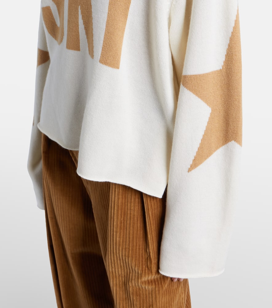Wool-blend turtleneck sweater