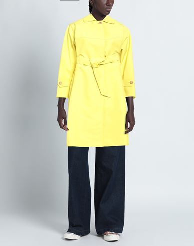Sealup Woman Overcoat & Trench Coat Yellow Size 4 Polyester