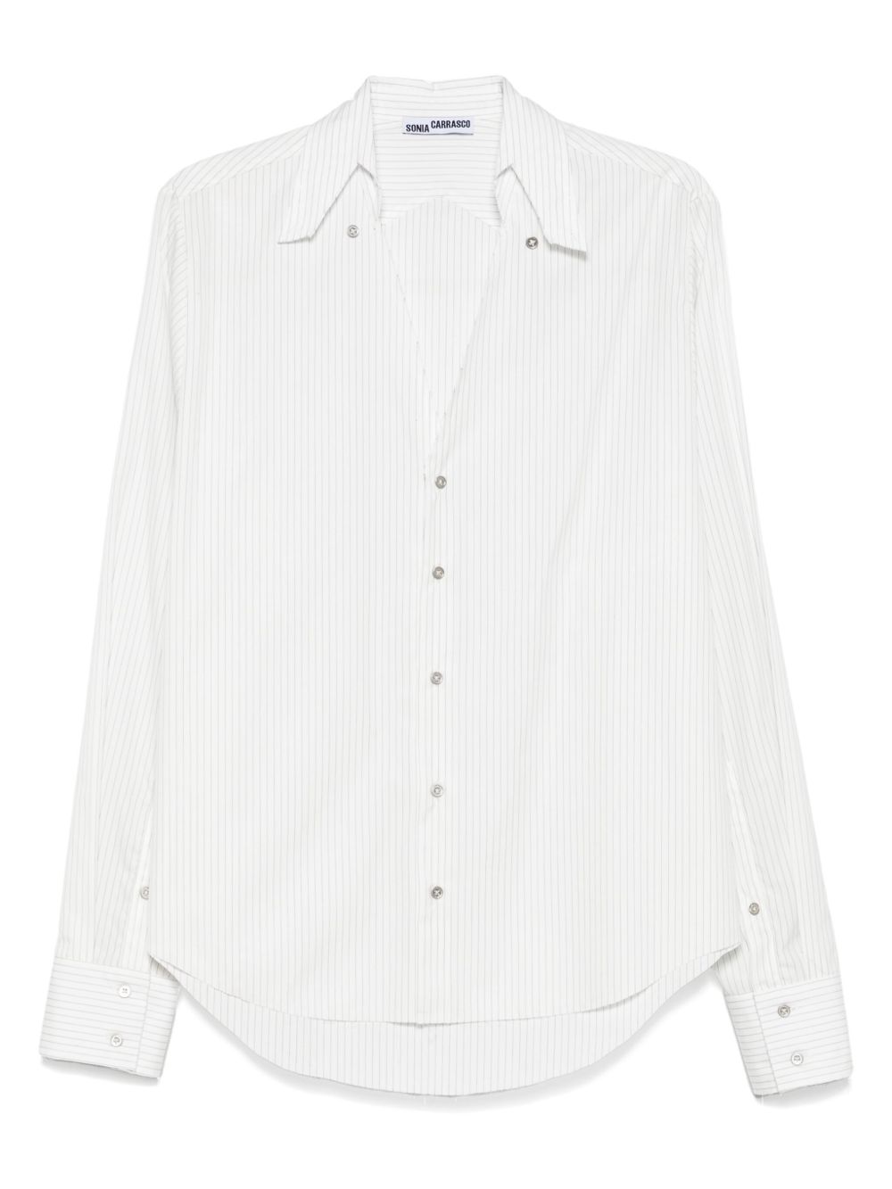 Cut-collar shirt - White