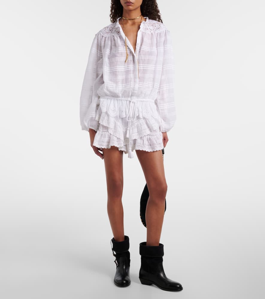 Polly lace and cotton blouse