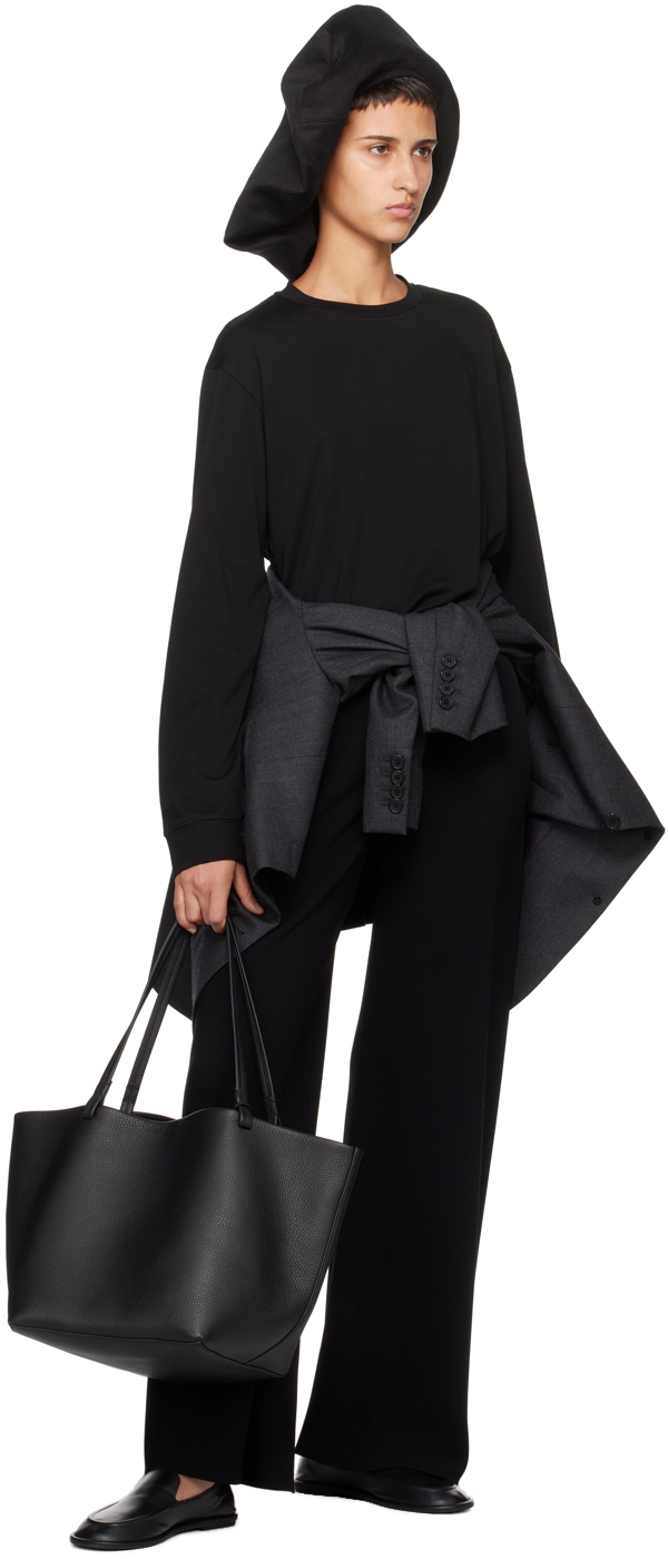 The Row Black Canal Loafers