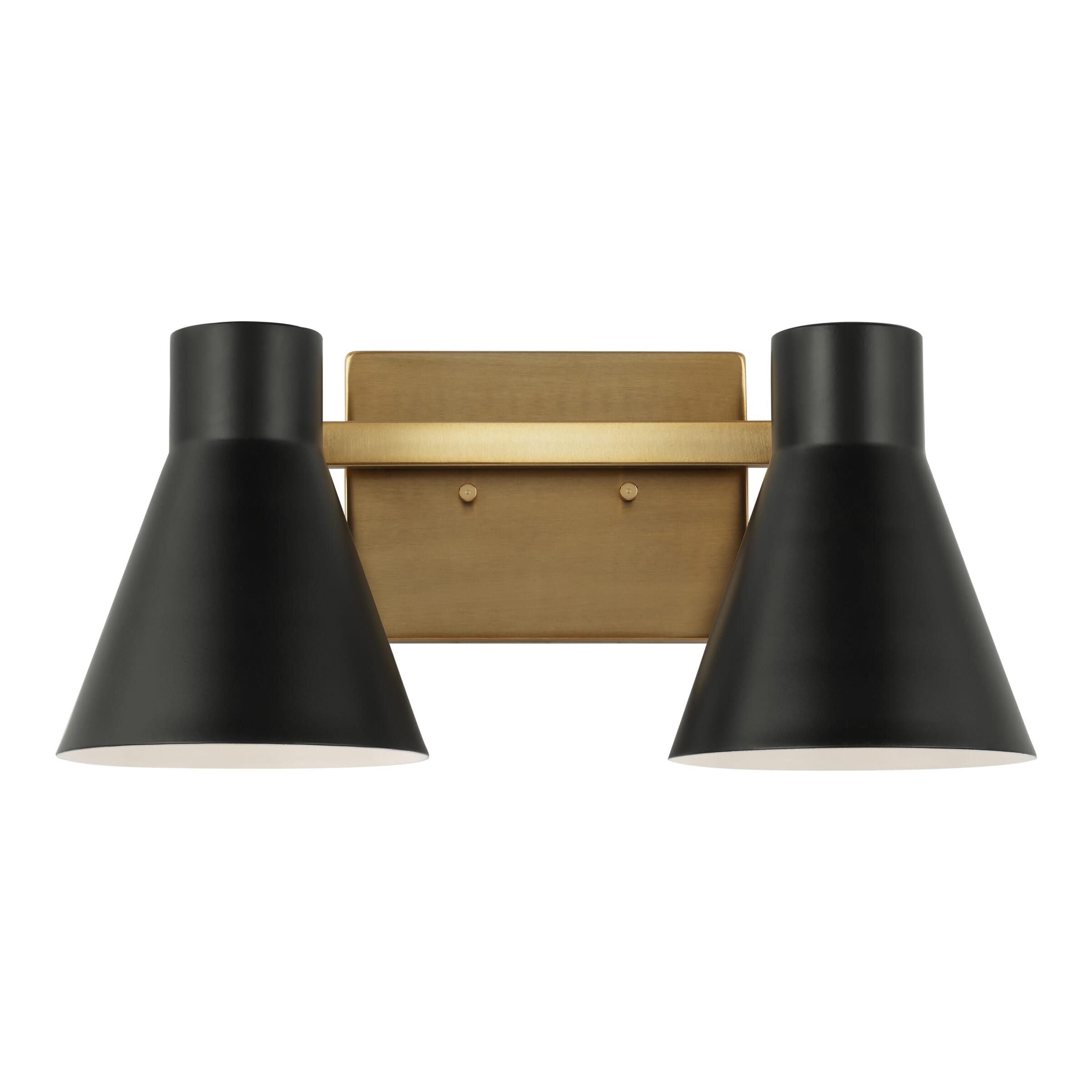 Satin Brass Two Light Wall Bath from the Towner Collection
