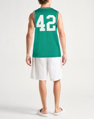 Man Tank top Emerald green Size L Lyocell, Cotton