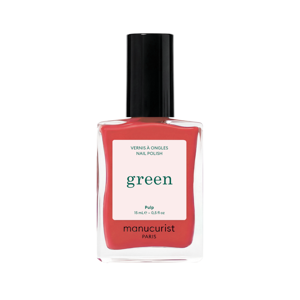 Green Nail Polish, Quick Dry, Non-Toxic Nail Polish with Gel-Like Finish - Pulp ( a coral pink)
