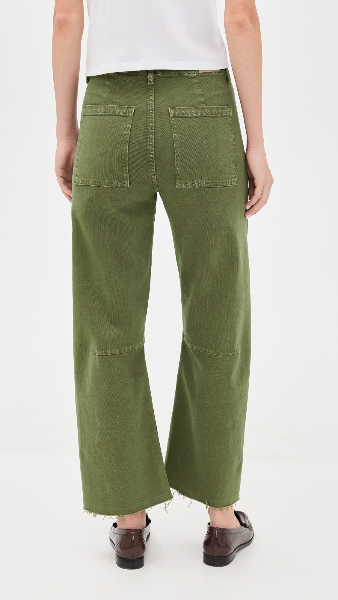 Utility Soft Barrel Jeans Olive Green
