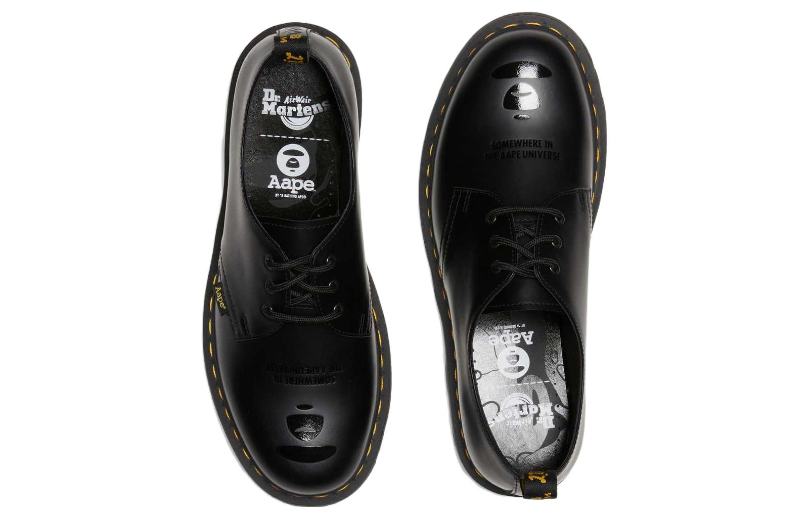 X AAPE 1461 Smooth Leather Oxford Shoes 'Black'