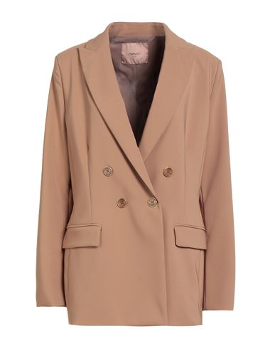 Woman Blazer Sand Size 10 Polyester, Elastane