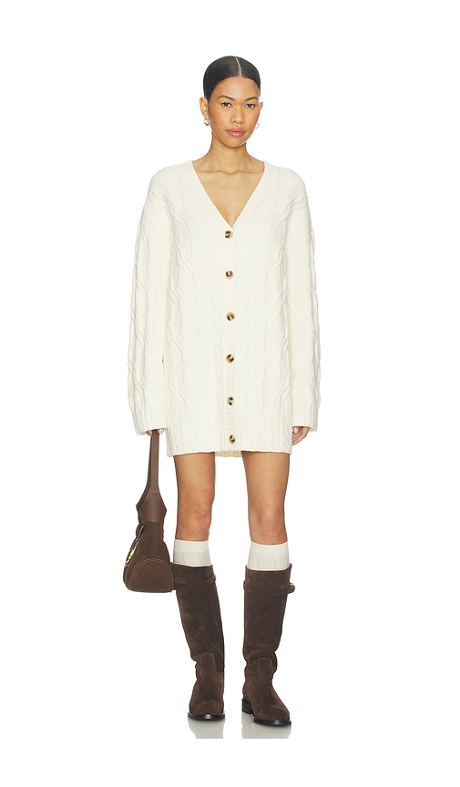Lovers and Friends Abella Cardigan Mini Dress in Cream. - XS also in XXS, S