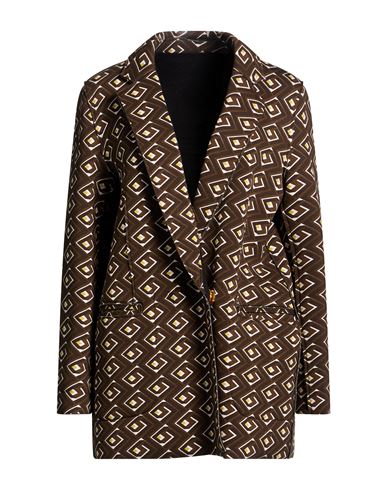 Malìparmi Woman Blazer Brown Size 10 Viscose, Polyester, Elastane