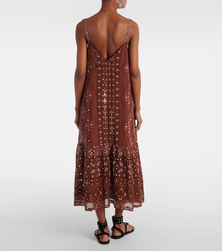 Printed cotton slip dress