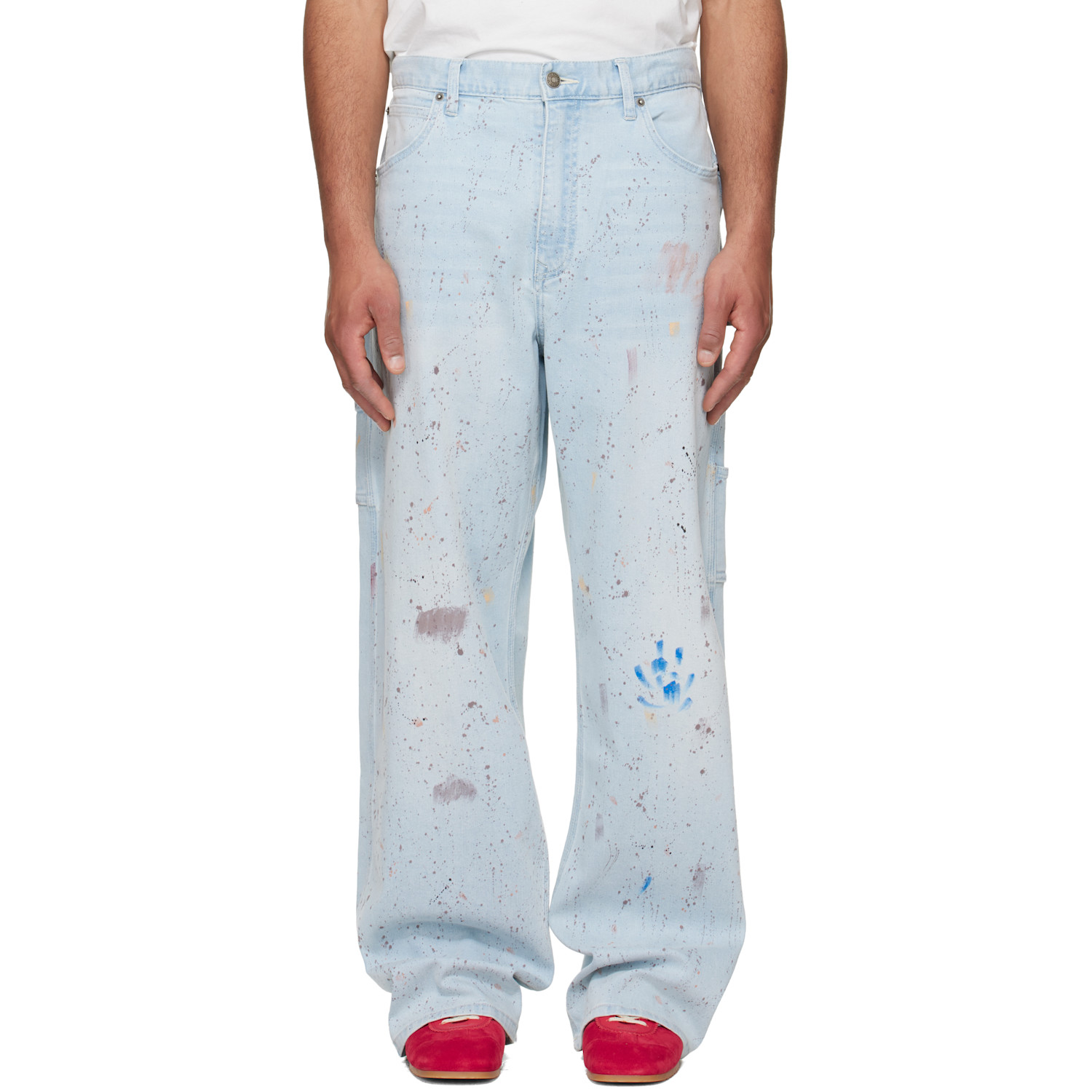 Blue Nova Sling Over Sized Painter Jeans