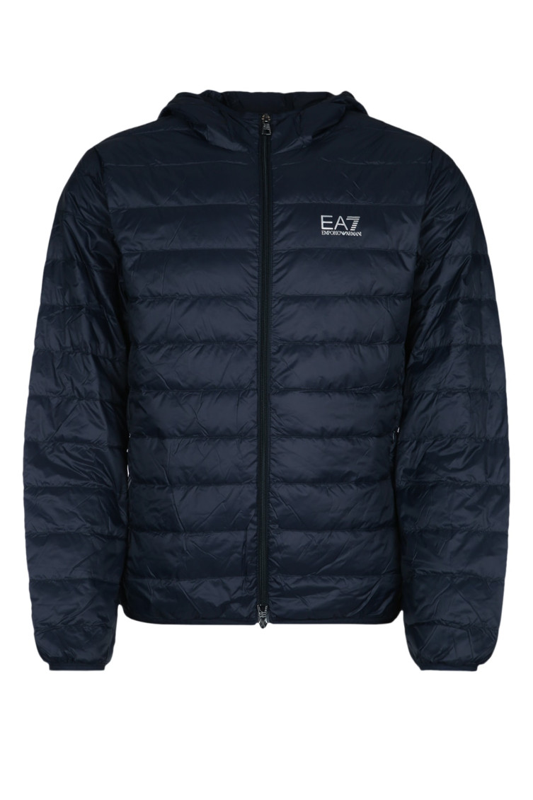 Dark Blue Logo Print jacket