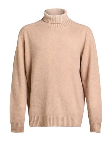 Man Turtleneck Beige Size 38 Wool, Cashmere