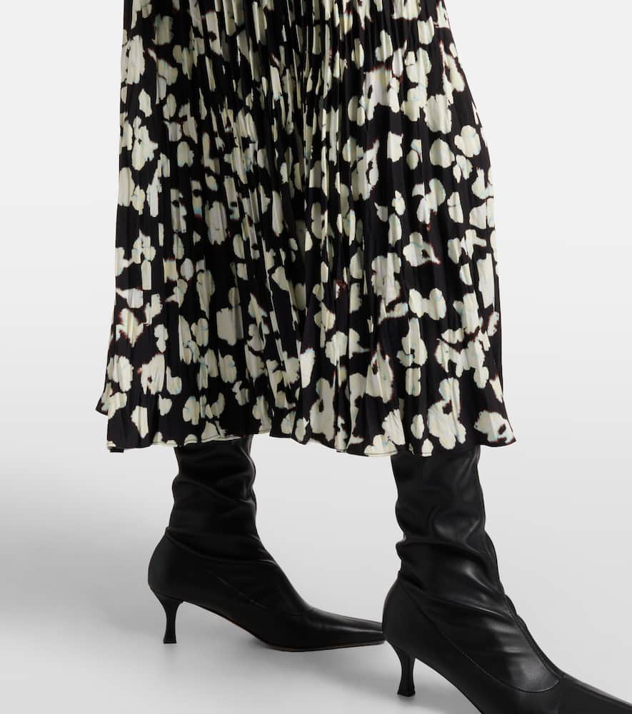 White Label Runa printed twill midi skirt