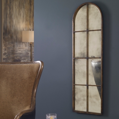Uttermost Amiel Arched Brown Mirror, Brown/Gold