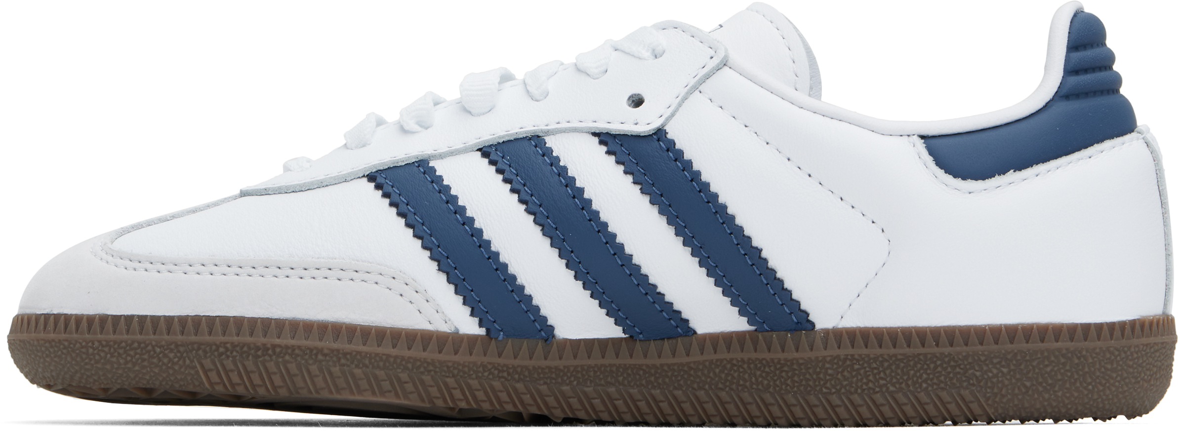Adidas Originals White & Navy Samba OG Sneakers