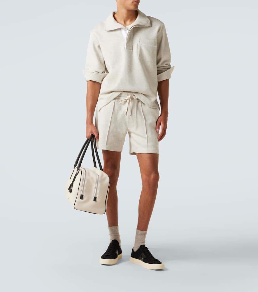 Cotton, silk, and cashmere shorts