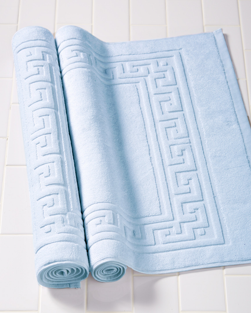 Superior Non-Slip 2pc Absorbent Cotton Bath Mat Set