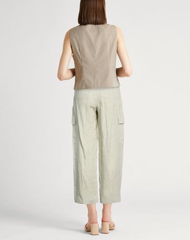 Woman Pants Off white Size 6 Linen