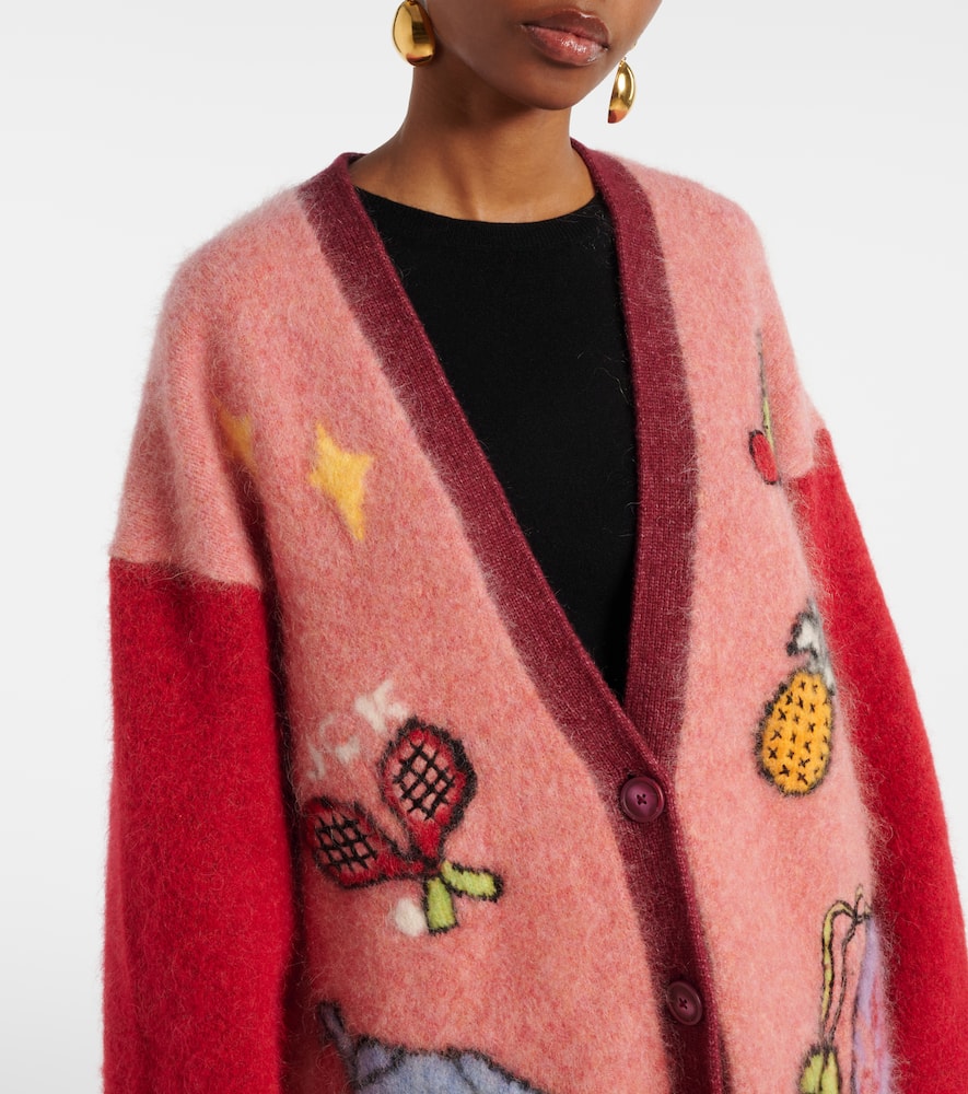 Alémais Court embroidered wool-blend cardigan
