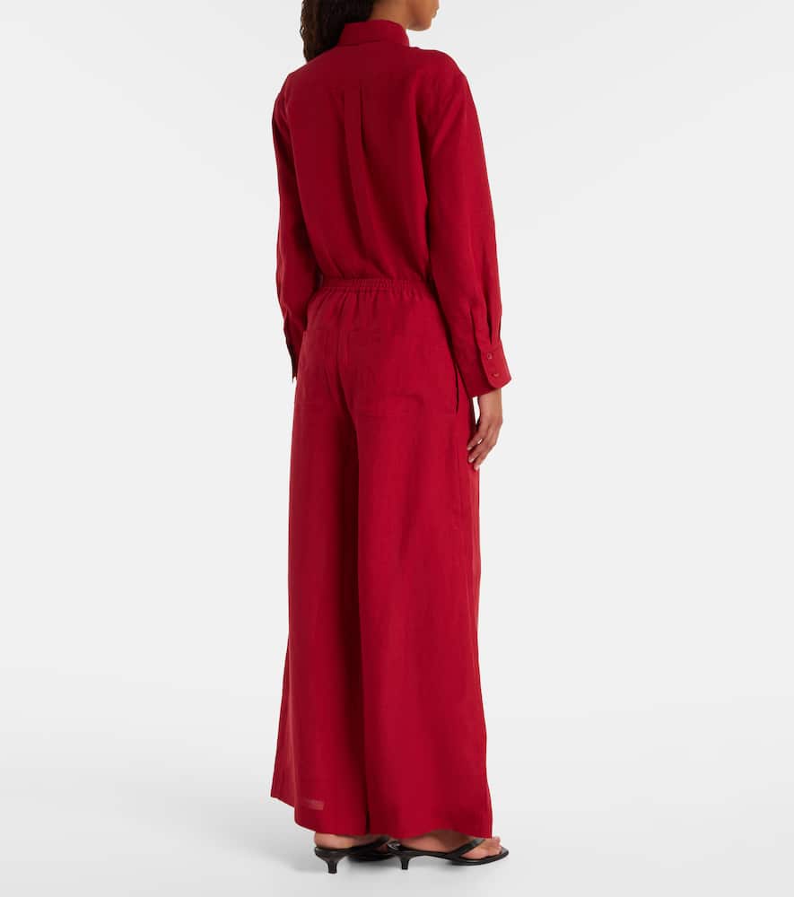 Select linen wide-leg pants