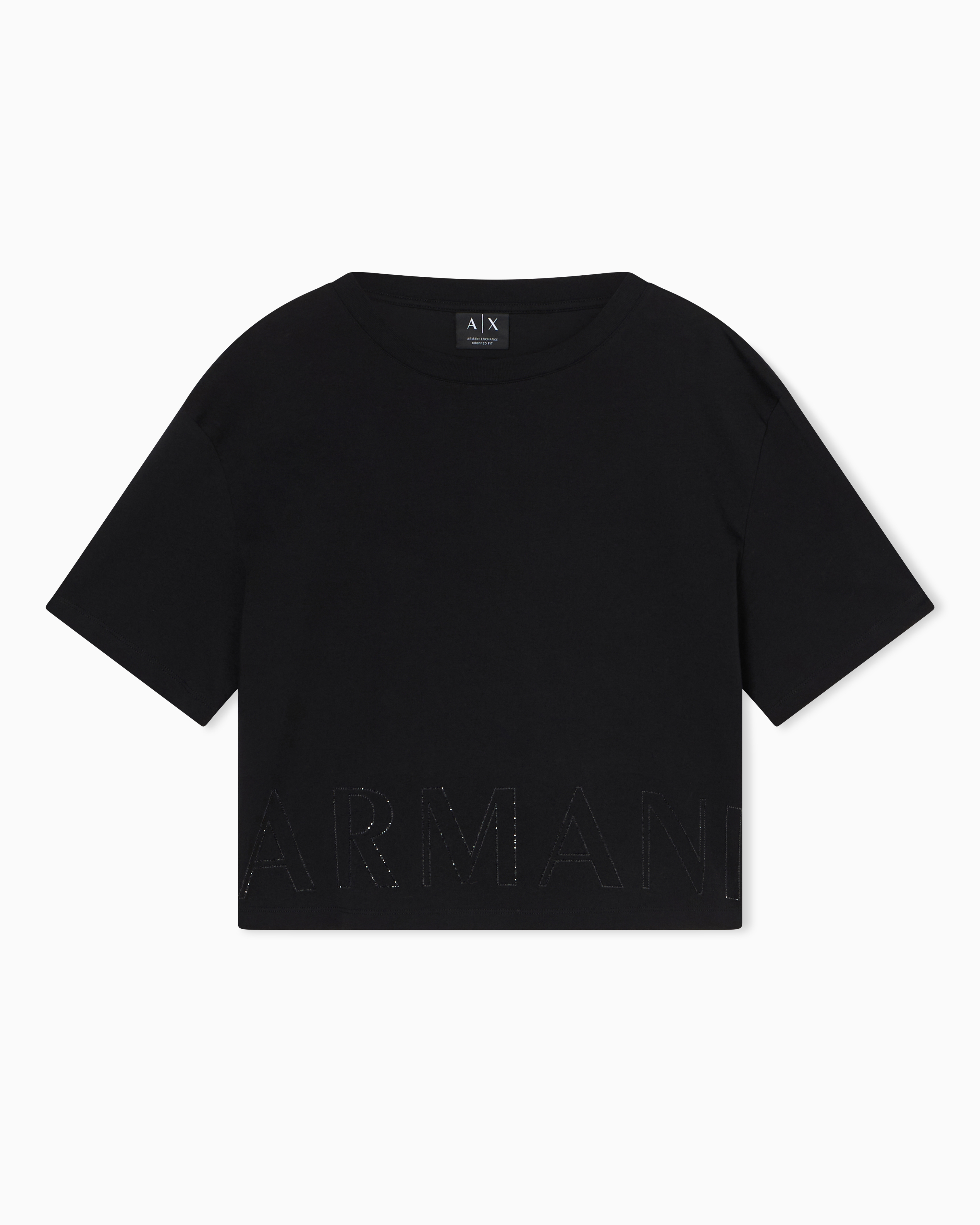 Cropped basic T-Shirt in cotton jersey