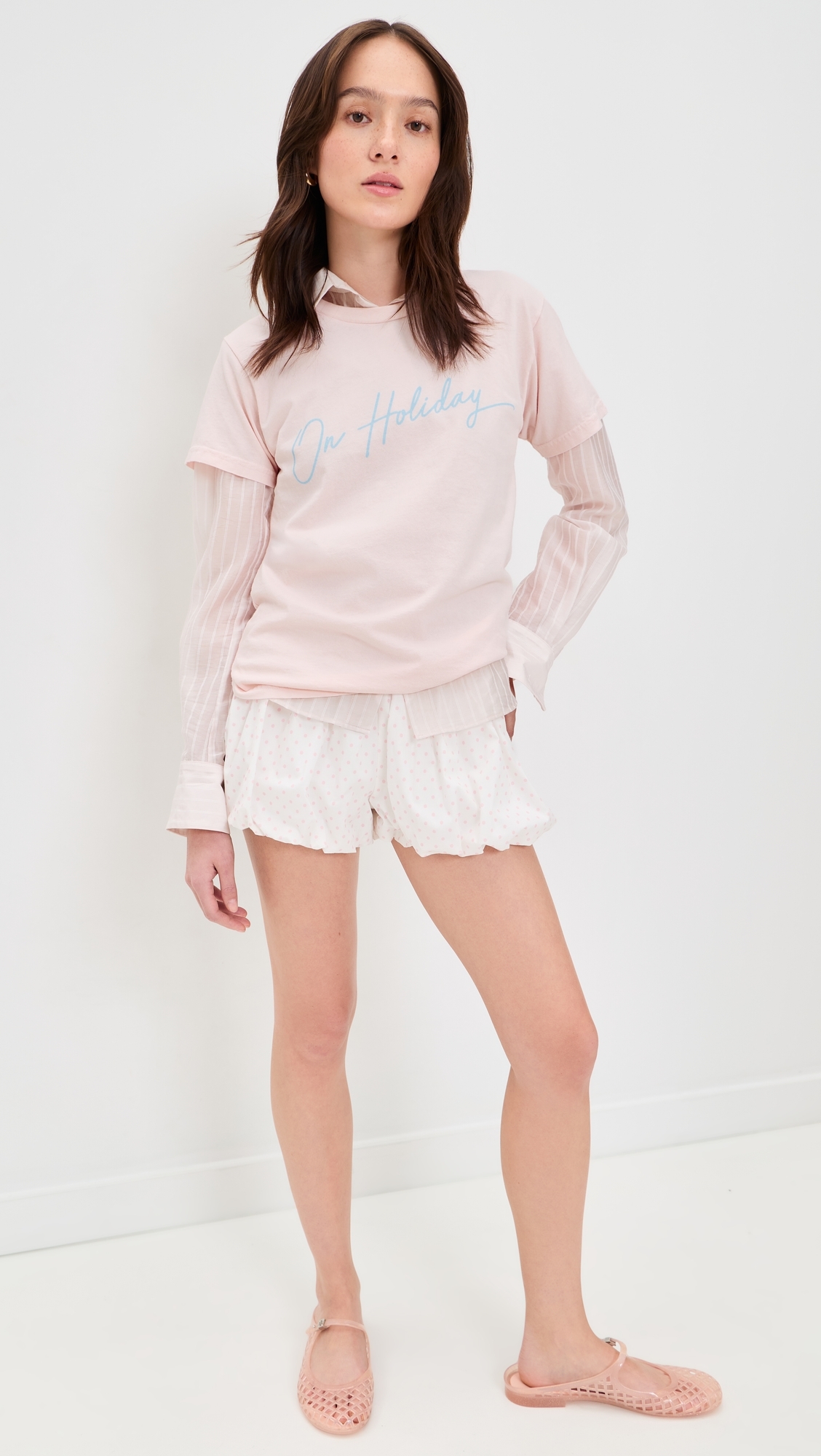 On Holiday Vintage Fit Tee Pink