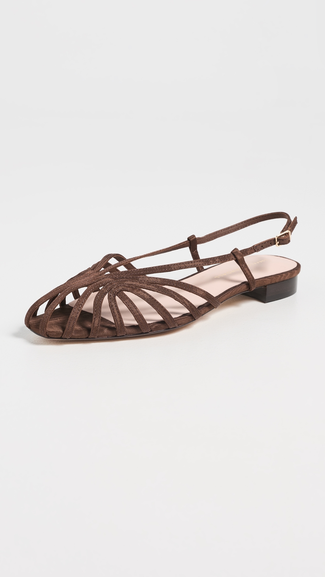 Devon Lattice Slingback Sandals Chocolate