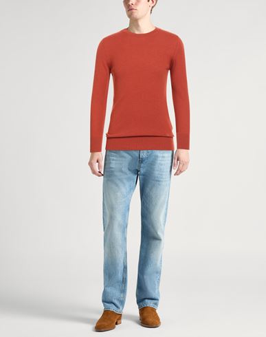 Man Sweater Rust Size L Cashmere