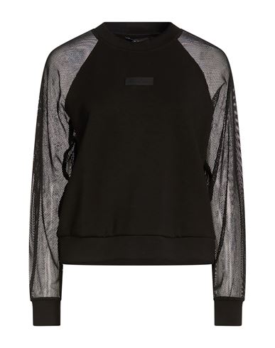 Woman Sweatshirt Black Size L Polyamide, Viscose, Elastane