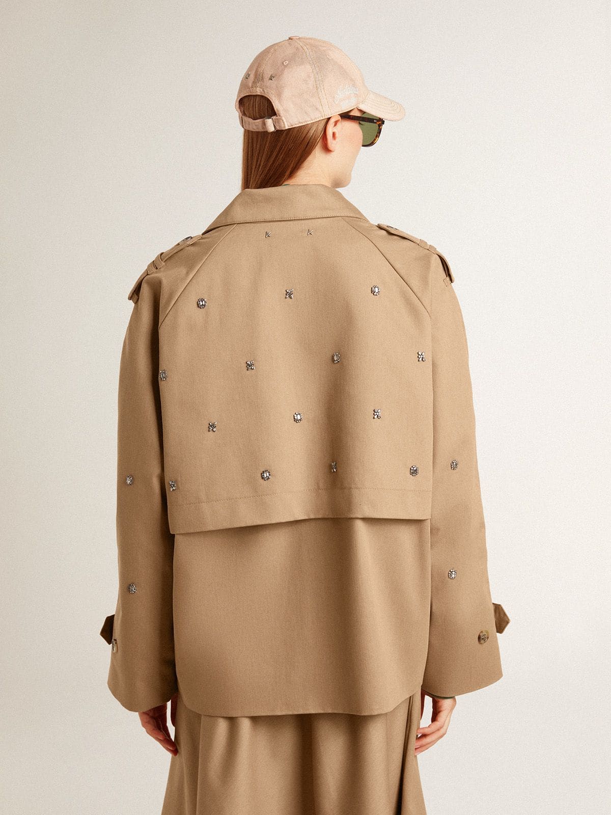 Golden Goose - Women's Oversized Trench Coat With Crystals, Woman
