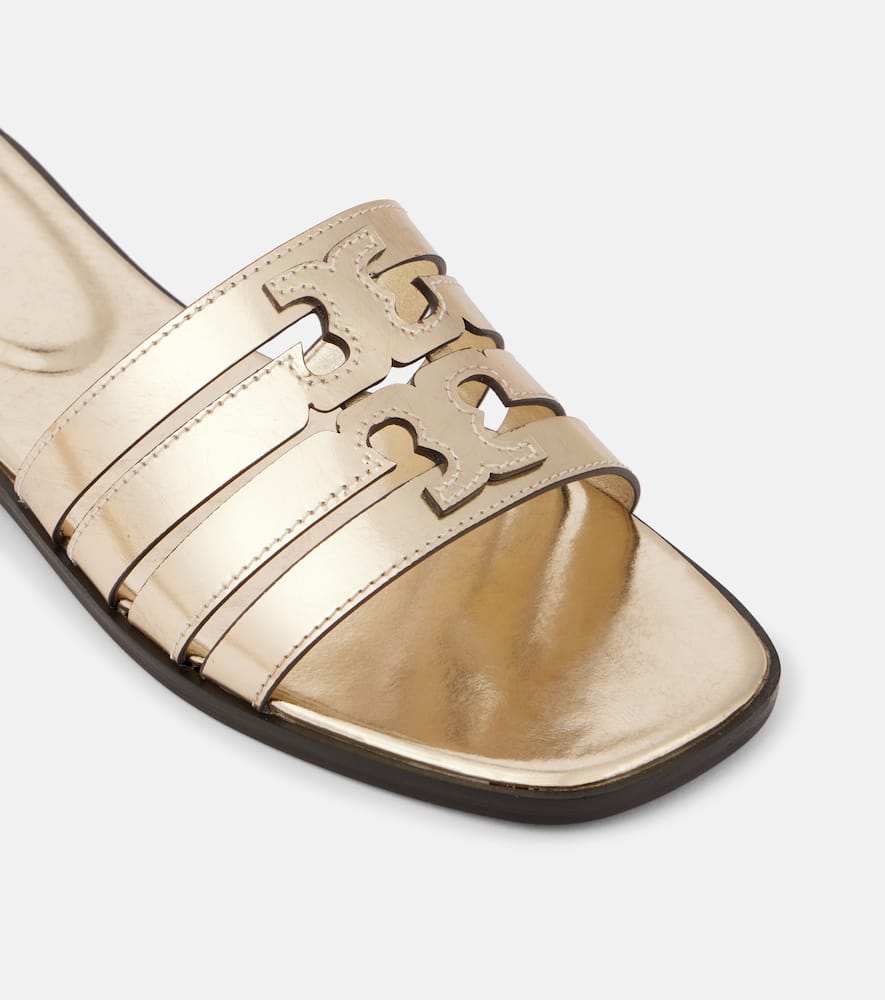 Tory Burch Ines metallic leather slides
