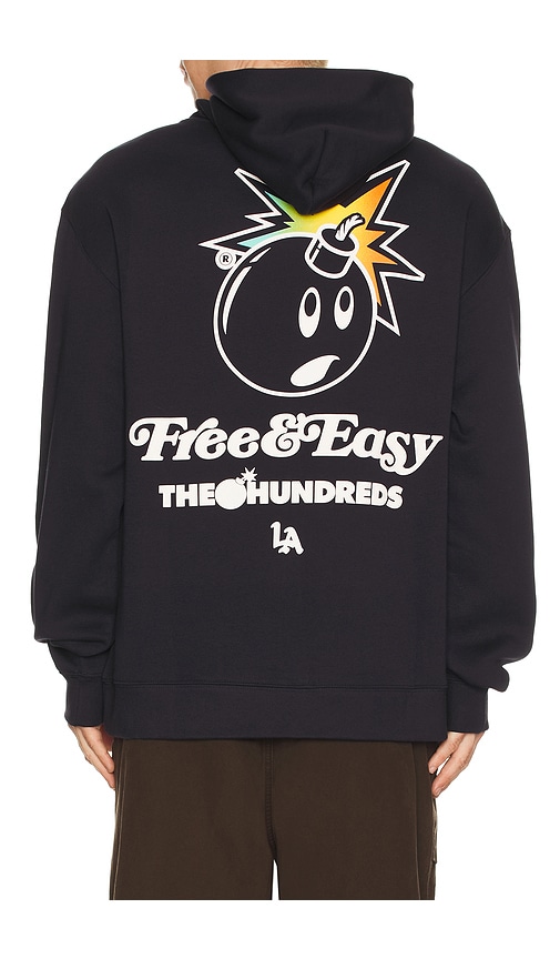 The Hundreds x Free And Easy Adam Bomb Hoodie in Navy. - M also in L, S, XL/1X