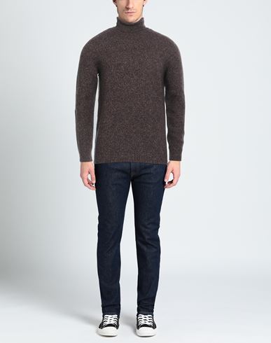 Man Turtleneck Plum Size 42 Cotton, Nylon, Baby alpaca wool, Wool