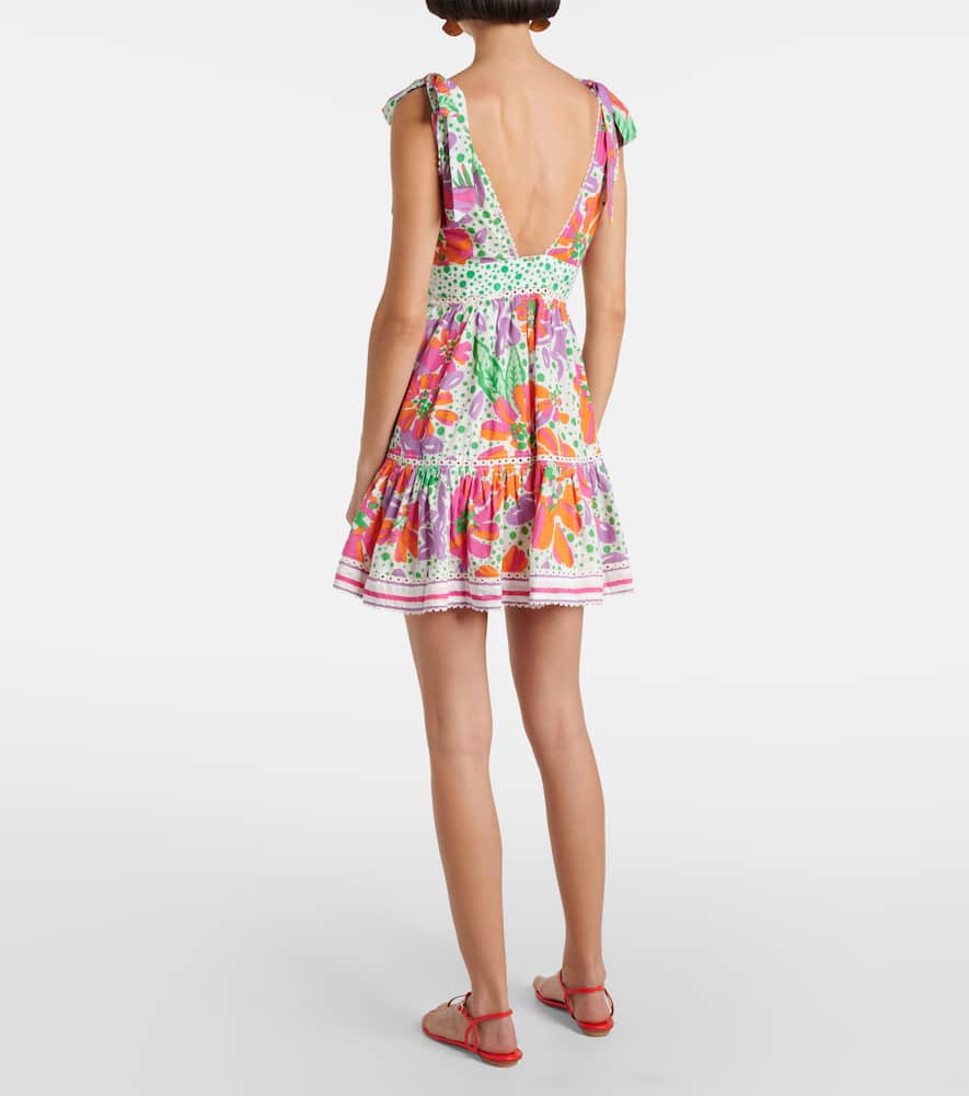 Cara printed cotton minidress