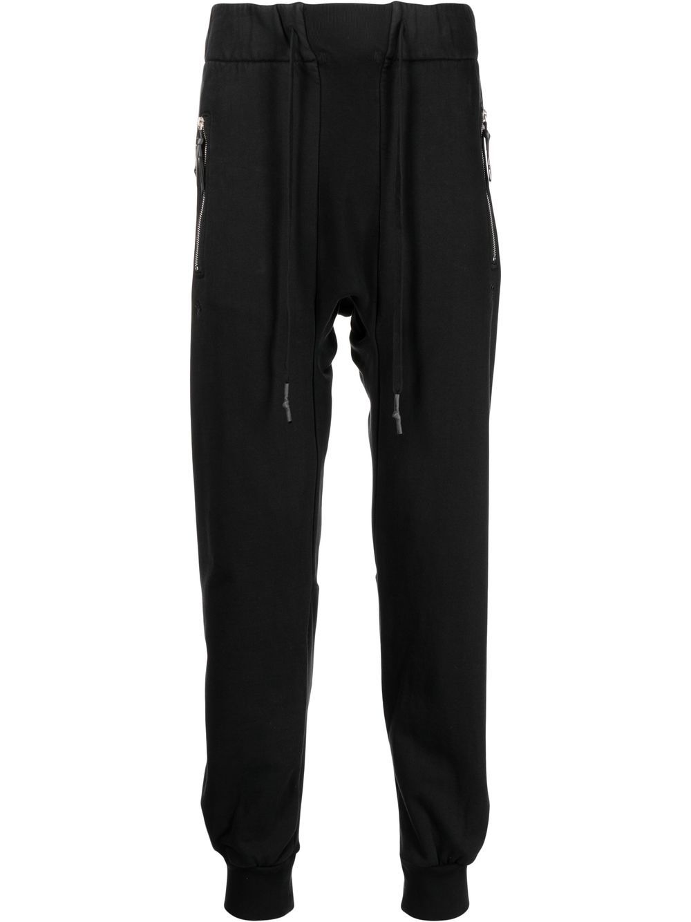 Straight-leg tracksuit bottoms - Black