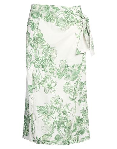 Woman Midi skirt Green Size 2 Cotton