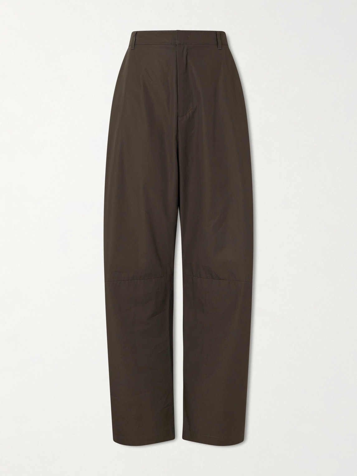 Barrel-Leg Cotton Trousers