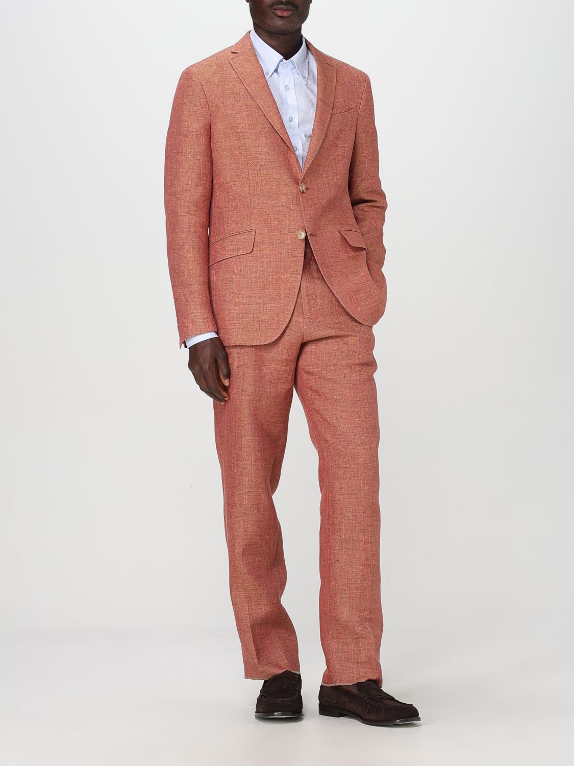 Pressed-crease trousers - Red