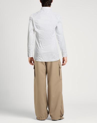 Man Shirt White Size 36 Cotton, Elastane