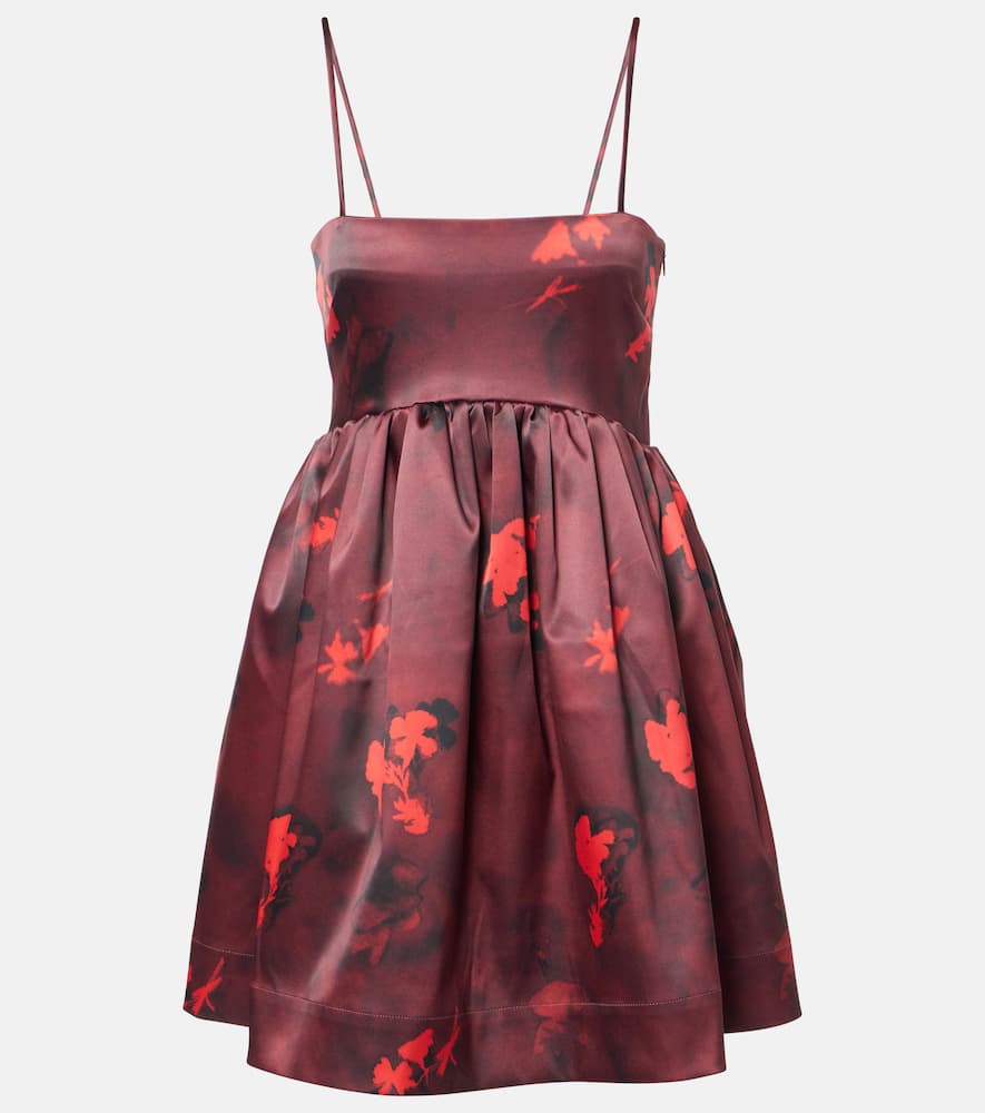 Floral satin minidress