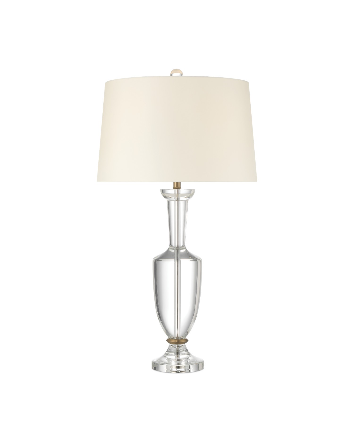 Clear Natural Brass Table Lamp from the Classico Table Lamp Collection
