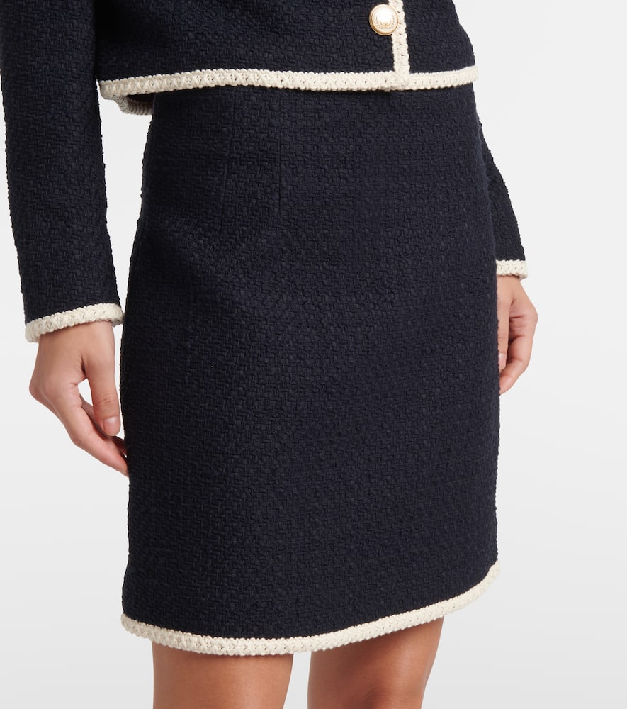 Veronica Beard Roman cotton-blend tweed miniskirt