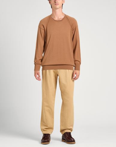Man Sweater Camel Size S Acrylic, Wool