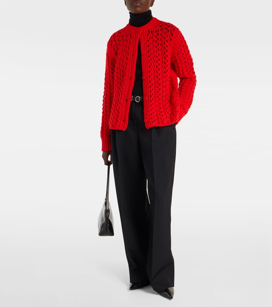 Wool wide-leg pants