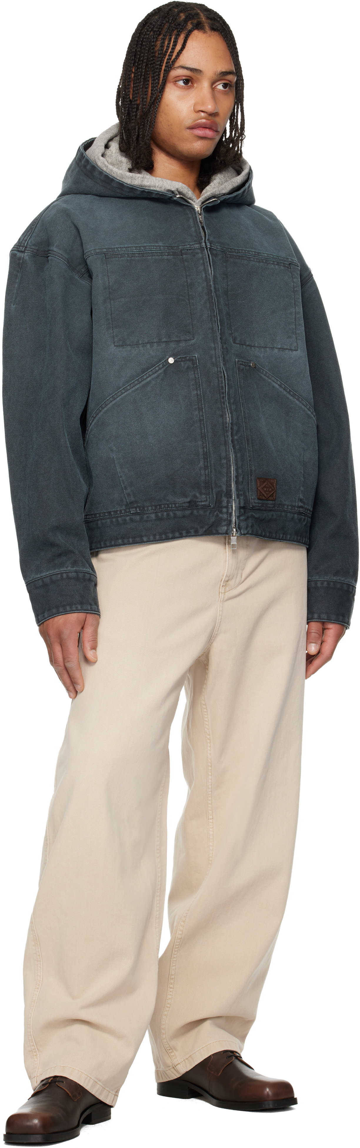 Gray Hood Dyed Jacket