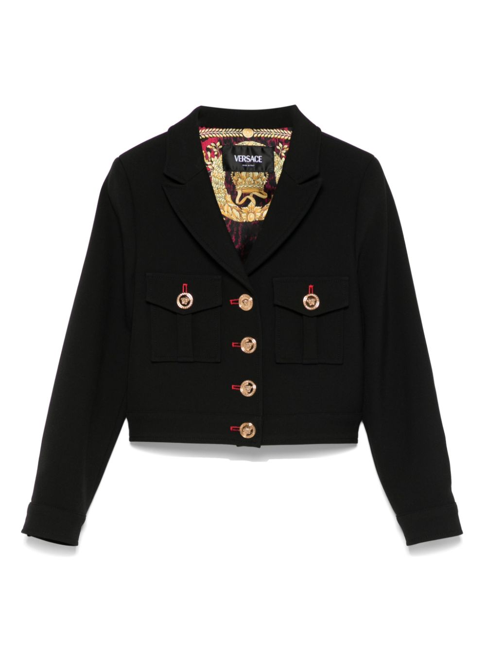 Logo-engraved buttons jacket - Black