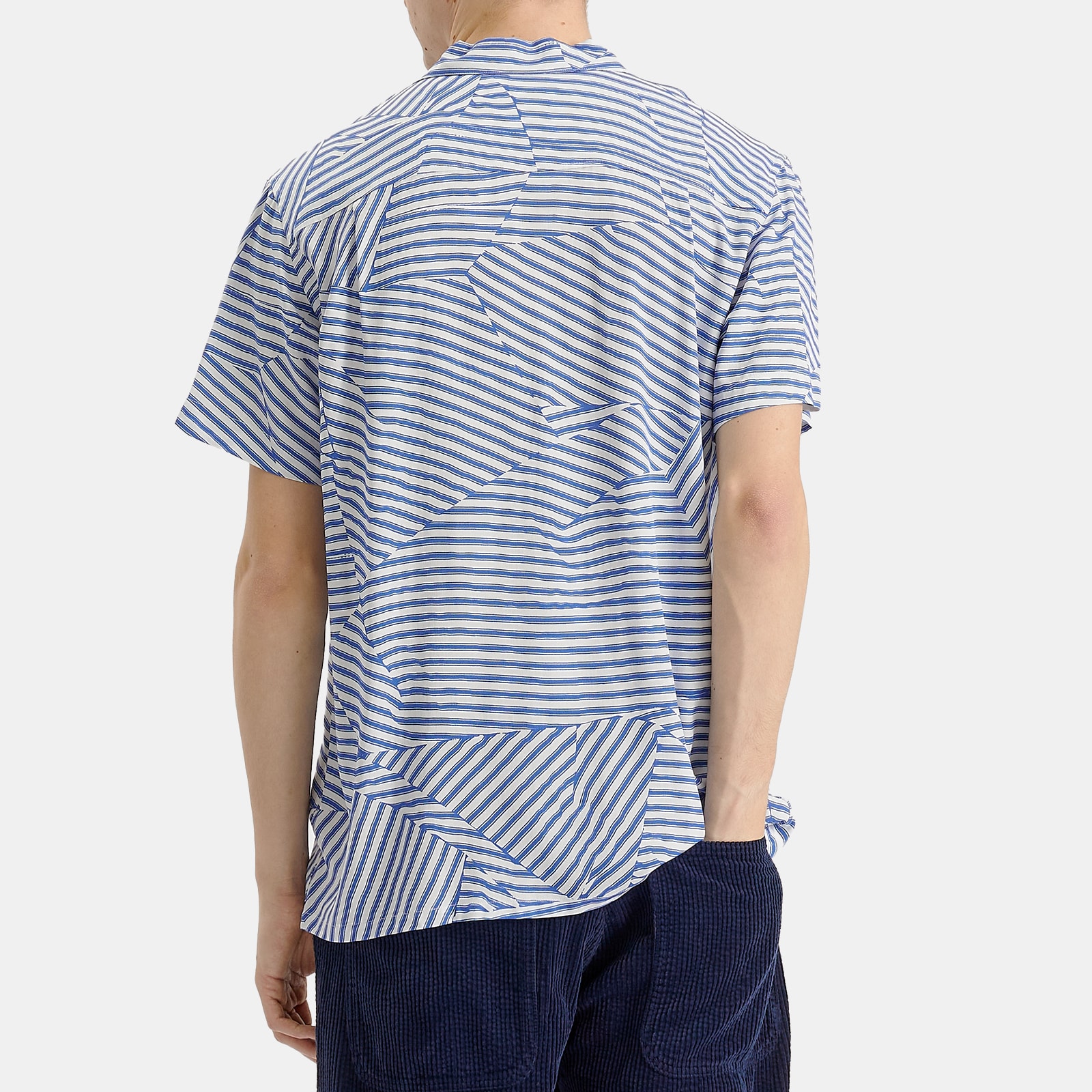Men's Malick Vacation Shirt in Blue/White