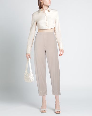 Woman Pants Cream Size M Polyester, Elastane