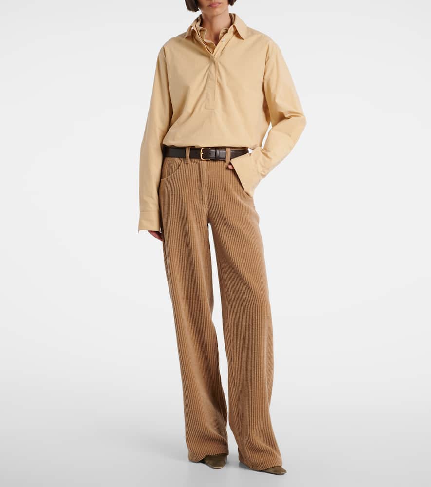 Clair high-rise corduroy straight pants